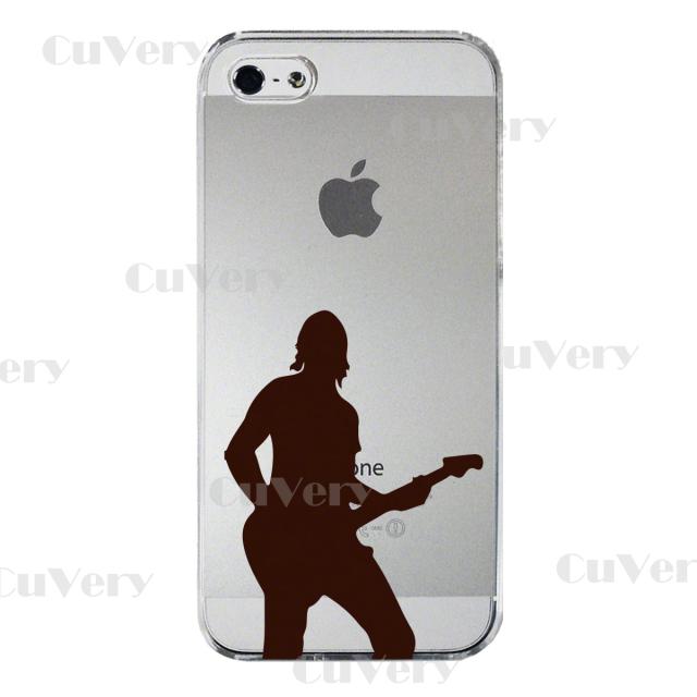 iPhone5 iPhone5s ケース クリア ギタリスト 3 スマホケース ハード スマホケース ハード 送料無料-3