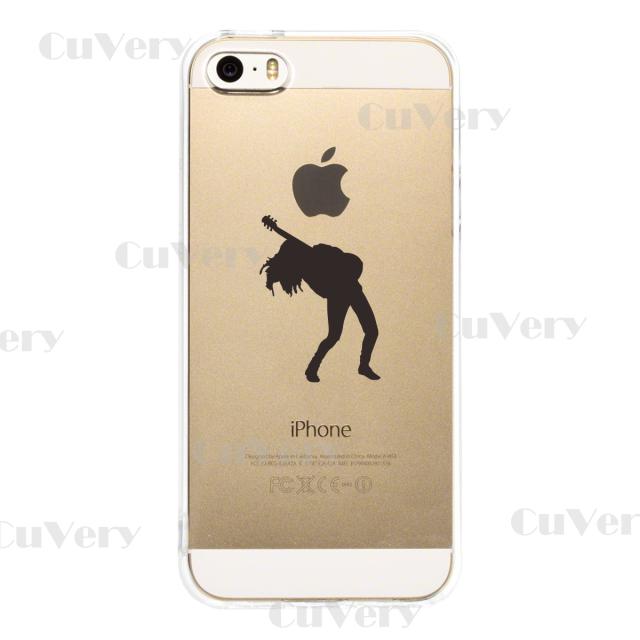 iPhone5 iPhone5s ケース クリア ギタリスト 2 スマホケース ハード スマホケース ハード 送料無料-1