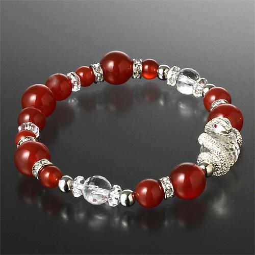 金運蛇の宝石ブレス へびの皮お守り付き 送料無料-2