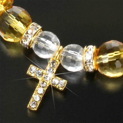 黄金クロス幸せブレス ハッピー 幸運カード付き 送料無料-1