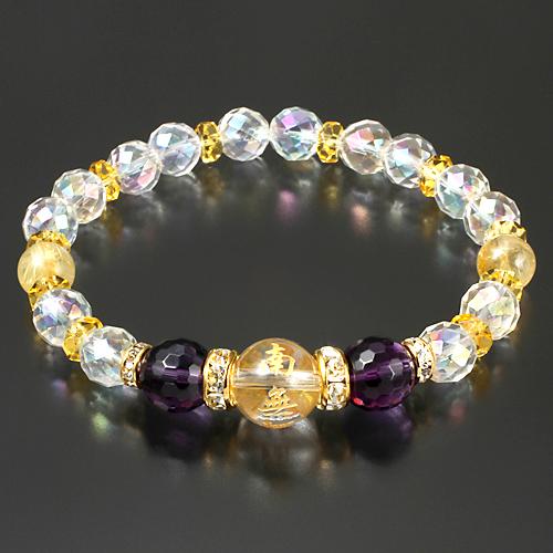 南無阿弥レインボークォーツブレス 送料無料-1