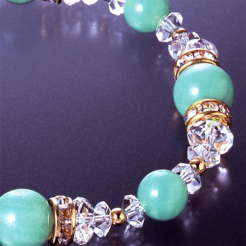 アマゾナイト幸せブレスレット ハッピー 幸運カード付き 送料無料-1