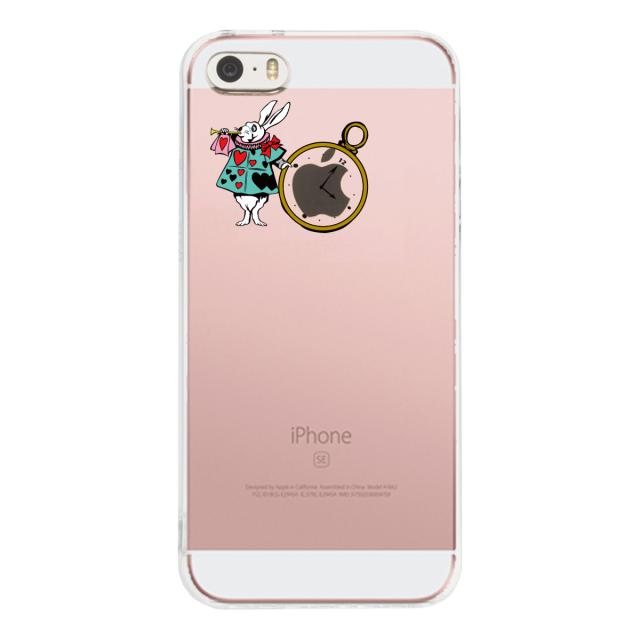 iPhone5 iPhone5s ケース クリア アリス 白うさぎ スマホケース ハード スマホケース ハード 送料無料-1