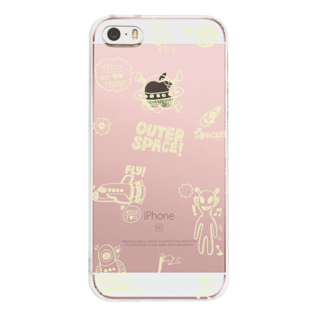 iPhone5 iPhone5s ケース クリア UFO 宇宙人 グリーン スマホケース ハード スマホケース ハード 送料無料-1