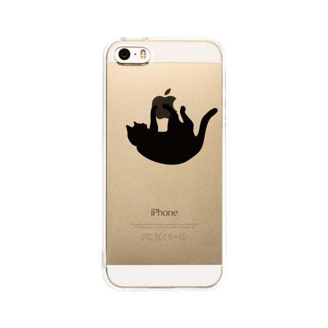 iPhone5 iPhone5s ケース クリア ぶらさがりネコ スマホケース ハード スマホケース ハード 送料無料-2