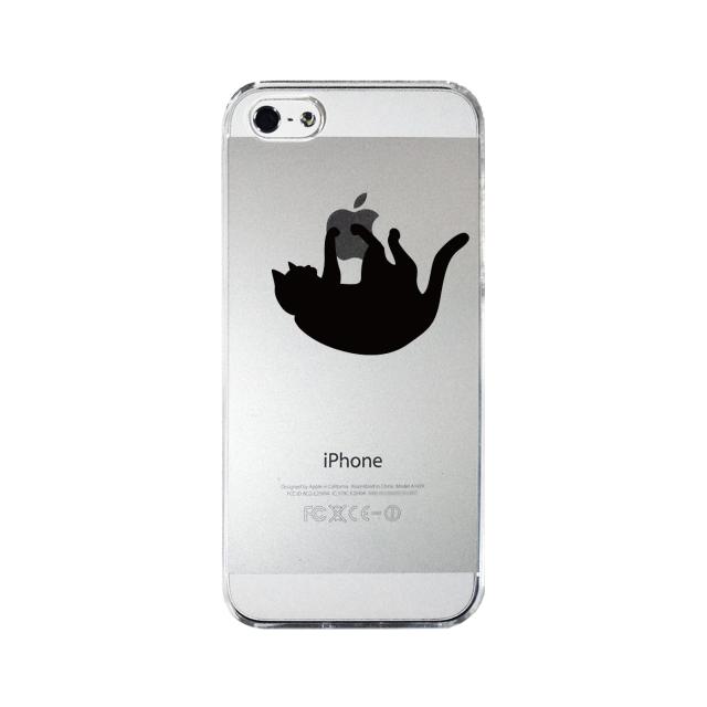 iPhone5 iPhone5s ケース クリア ぶらさがりネコ スマホケース ハード スマホケース ハード 送料無料-3