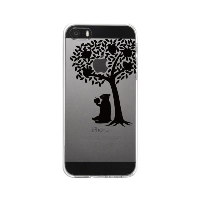 iPhone5 iPhone5s ケース クリア 食事中のくま スマホケース ハード スマホケース ハード 送料無料-4