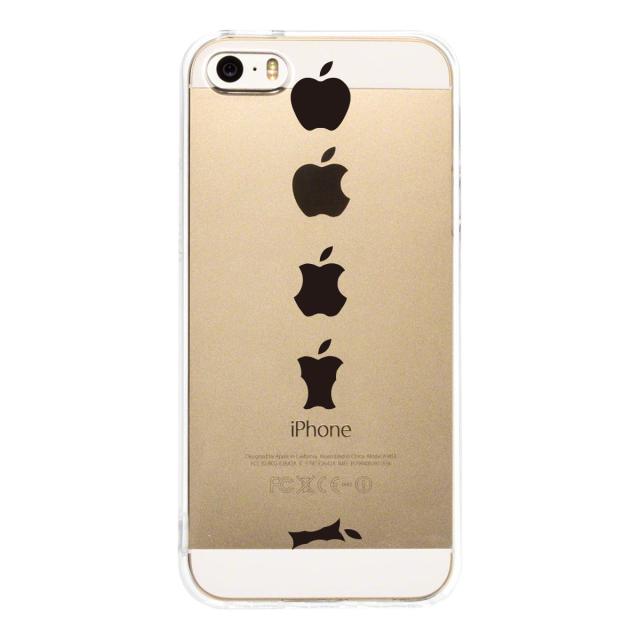 iPhone5 iPhone5s ケース クリア 食べられるリンゴ スマホケース ハード スマホケース ハード 送料無料-2