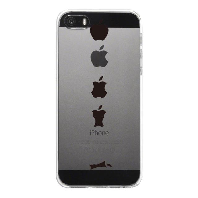 iPhone5 iPhone5s ケース クリア 食べられるリンゴ スマホケース ハード スマホケース ハード 送料無料-4