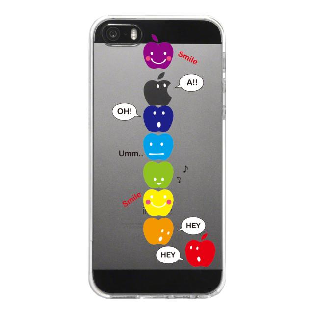 iPhone5 iPhone5s ケース クリア りんごがいっぱい スマホケース ハード スマホケース ハード 送料無料-4