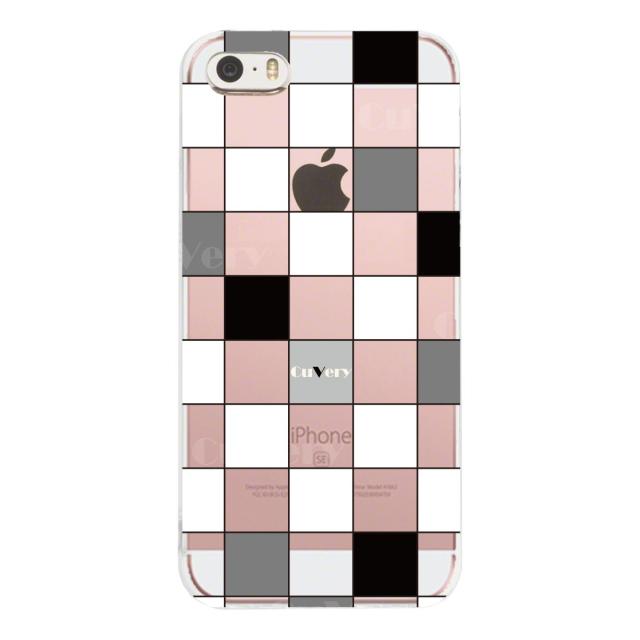 iPhone5 iPhone5s ケース クリア チェック ホワイト ブラック スマホケース ハード スマホケース ハード 送料無料-2
