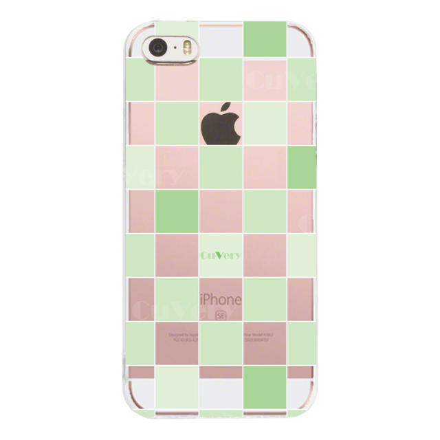 iPhone5 iPhone5s ケース クリア チェック グリーン スマホケース ハード スマホケース ハード 送料無料-2