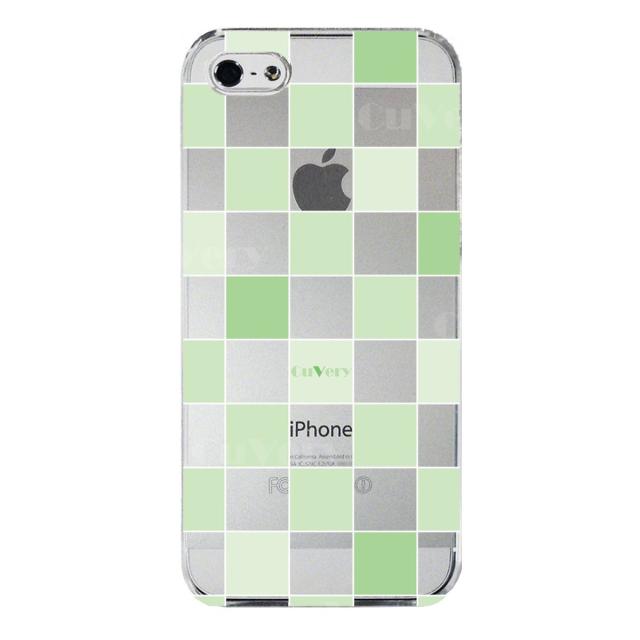 iPhone5 iPhone5s ケース クリア チェック グリーン スマホケース ハード スマホケース ハード 送料無料-4