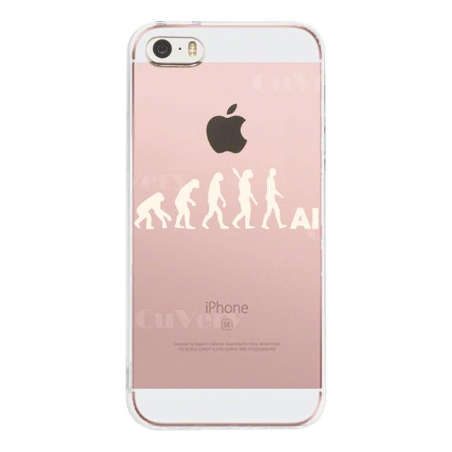 iPhone5 iPhone5s ケース クリア 進化論 ホワイト スマホケース ハード スマホケース ハード 送料無料-2