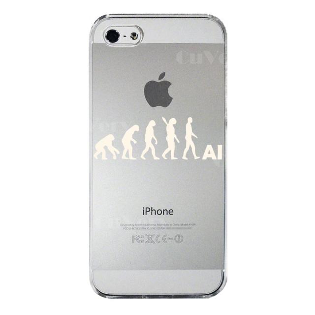iPhone5 iPhone5s ケース クリア 進化論 ホワイト スマホケース ハード スマホケース ハード 送料無料-3