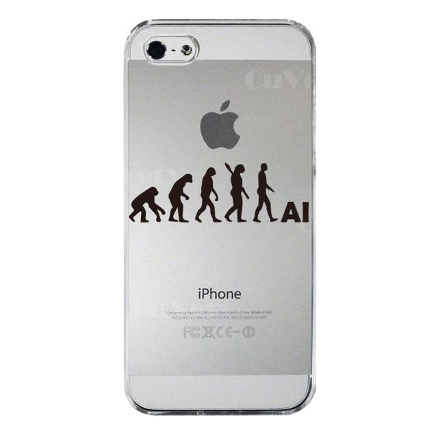 iPhone5 iPhone5s ケース クリア 進化論 ブラック スマホケース ハード スマホケース ハード 送料無料-3