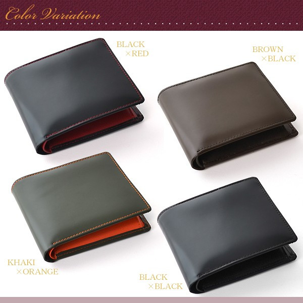 二つ折り財布 馬革短財布 4色展開 DECOROSO〜デコローゾ 送料無料-4
