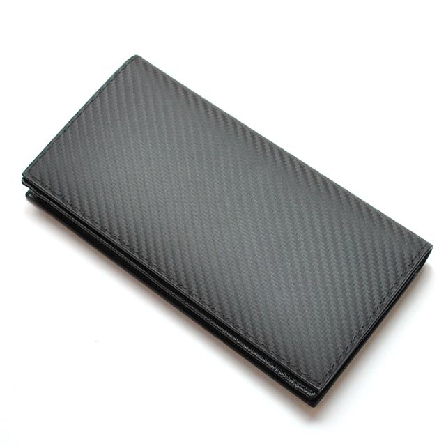 長財布カーボンレザー×グレインレザー長財布 フルレザーブラック BEAMZSQUARE 送料無料-4