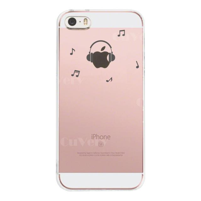 iPhone5 iPhone5s ケース クリア 音楽 music ヘッドフォン ヘッドホン グレー スマホケース ハード スマホケース ハード 送料無料-2