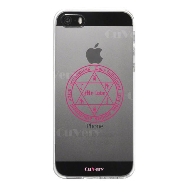 iPhone5 iPhone5s ケース クリア 白魔術 魔法陣 恋愛成就 ピンク スマホケース ハード スマホケース ハード 送料無料-3