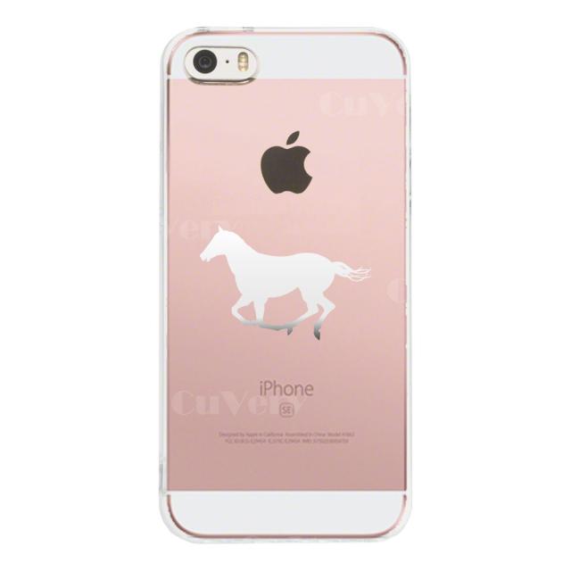 iPhone5 iPhone5s ケース クリア 馬 サラブレット 白馬 スマホケース ハード スマホケース ハード 送料無料-2