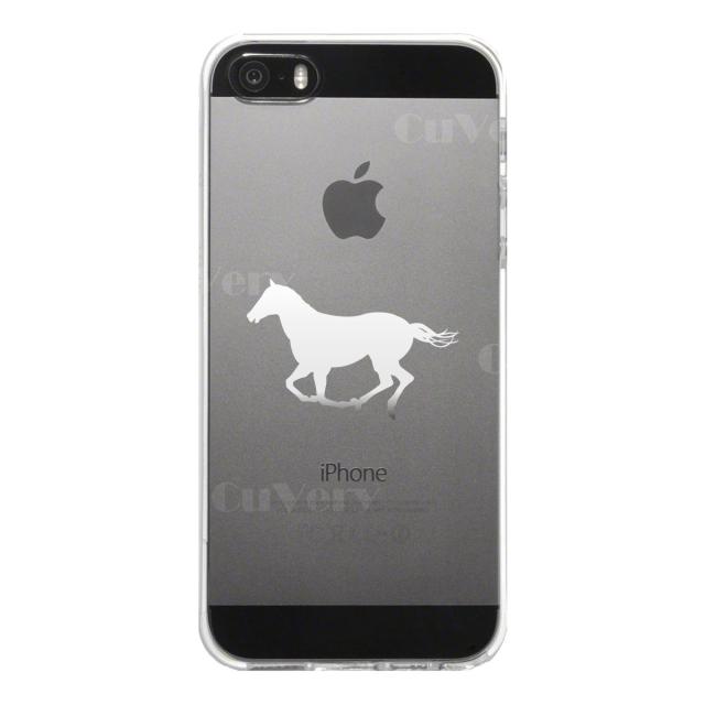 iPhone5 iPhone5s ケース クリア 馬 サラブレット 白馬 スマホケース ハード スマホケース ハード 送料無料-3