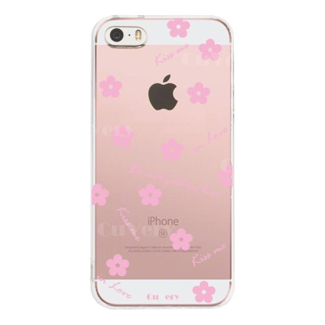 iPhone5 iPhone5s ケース クリア フラワー ライトピンク スマホケース ハード スマホケース ハード 送料無料-1