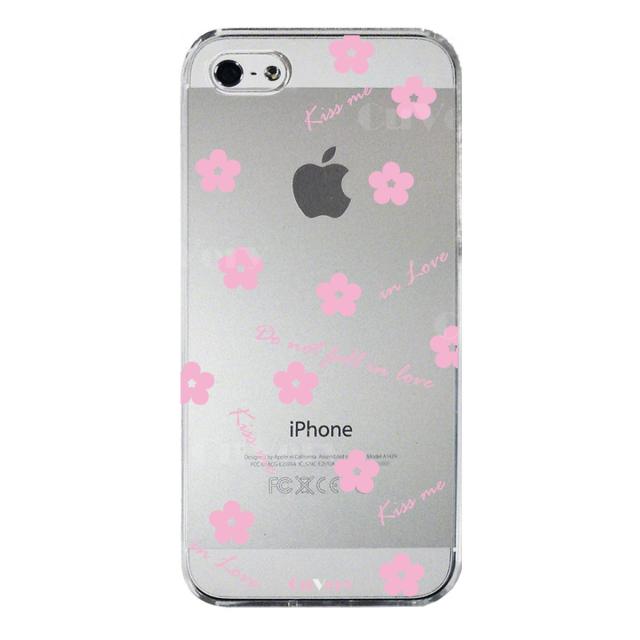 iPhone5 iPhone5s ケース クリア フラワー ライトピンク スマホケース ハード スマホケース ハード 送料無料-4
