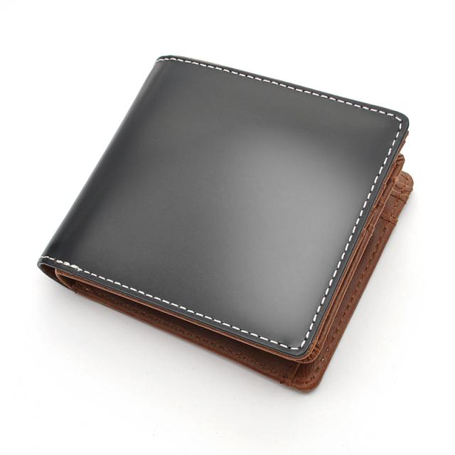 二つ折り財布 馬革二つ折り財布 ブラックダイヤ BEAMZSQUARE 送料無料-3