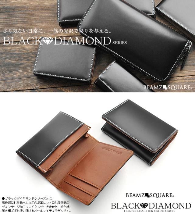 ブラックダイヤ馬革カードケース series名刺入れ BEAMZSQUARE 送料無料-2