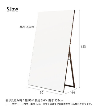 ノンフレームワイドミラー幅90 日本製 ヨガやダンスの練習に 送料無料-11