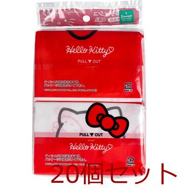 ハローキティ 水に流せるポケットティシュ ６パック入 20セット 送料無料-3