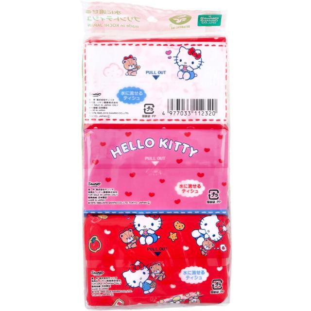 ハローキティ 水に流せるプリントティシュ 16枚(8組)×6個入 20セット 送料無料-1
