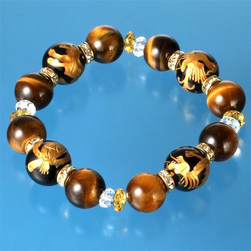 メンズ四神獣 大玉ブレス 風水パワーカード付き 送料無料-1