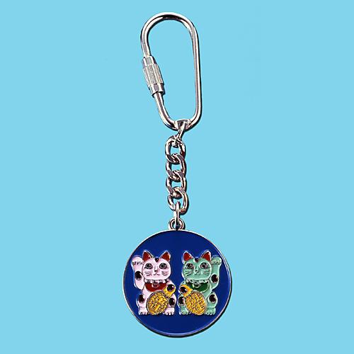 左右招き猫ブレスレット 招き猫キーホルダー付き 送料無料-2