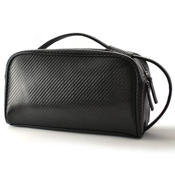 カーボンレザー(牛革BOXYセカンドバッグ BK BEAMZSQUARE 送料無料-4