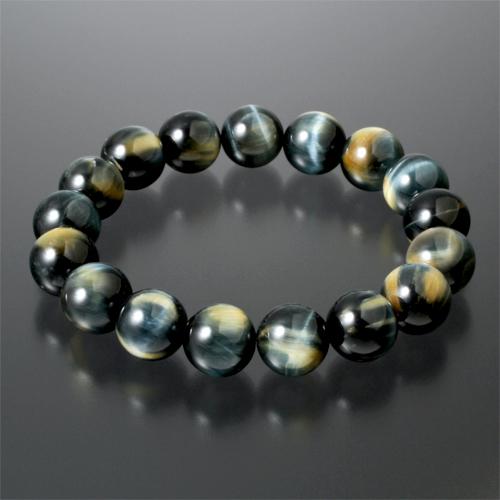 ミックスタイガーアイブレス 五黄寅 水晶ストラップ付き 送料無料-1