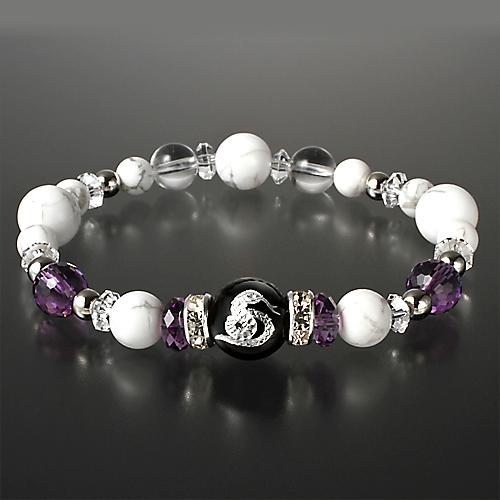 吉兆 白蛇神ブレス 吉兆蛇ストラップ付き 送料無料-1