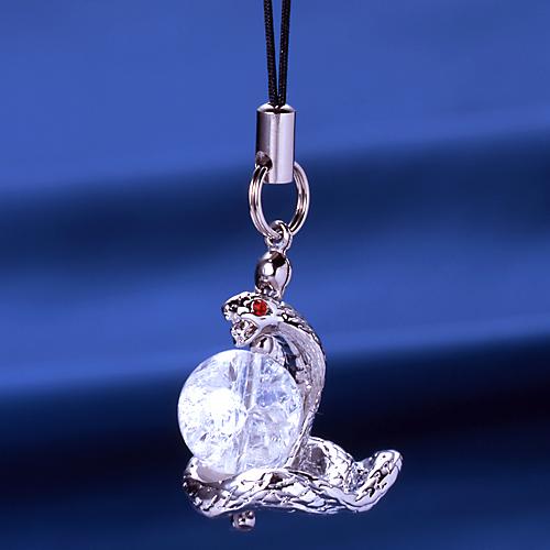 吉兆 白蛇神ブレス 吉兆蛇ストラップ付き 送料無料-2