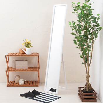 クールスタンドミラー幅27 モダンなマット質感フレーム 送料無料-3