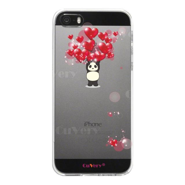 iPhone5 iPhone5s ケース クリア パンダ ハート いっぱい 重量挙げ 努力感 スマホケース ハード スマホケース ハード 送料無料-1