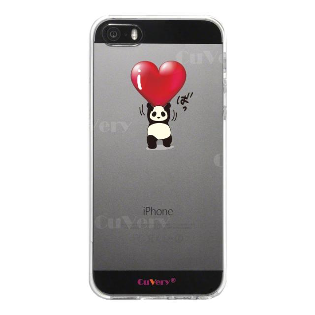 iPhone5 iPhone5s ケース クリア パンダ ハート 重量挙げ 努力感 スマホケース ハード スマホケース ハード 送料無料-1