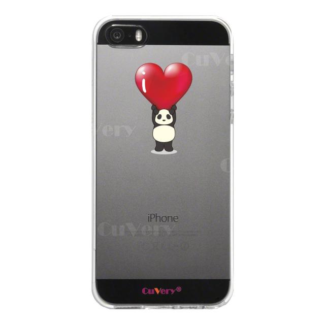 iPhone5 iPhone5s ケース クリア パンダ ハート 重量挙げ 並感 スマホケース ハード スマホケース ハード 送料無料-1