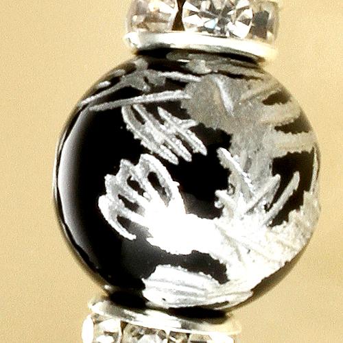 オニキス龍神ブレスレット 龍のキーホルダー付き 送料無料-1