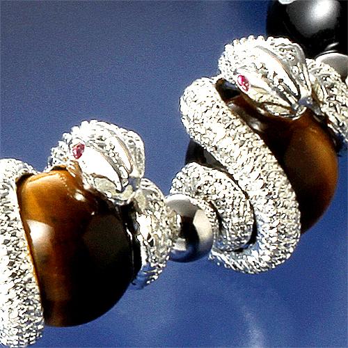 双頭蛇の守護ブレスへびの皮お守り付き 送料無料-2