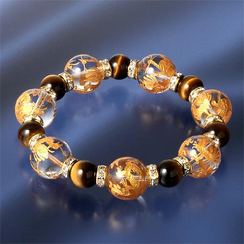 四神獣 水晶玉ブレスレット 16mm大玉仕様 風水パワーカード付き 送料無料-1