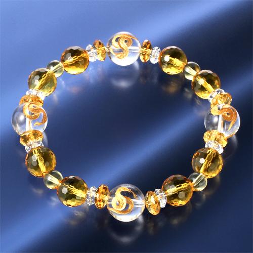 黄金蛇のお守りブレス へびの皮お守り付き 送料無料-1