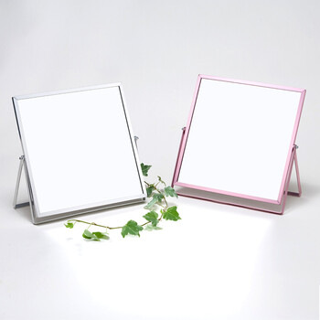 清潔感のあるアルミフレーム卓上ミラー Lサイズ 送料無料-5