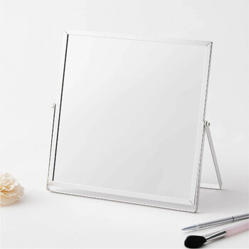 清潔感のあるアルミフレーム卓上ミラー Lサイズ 送料無料-6