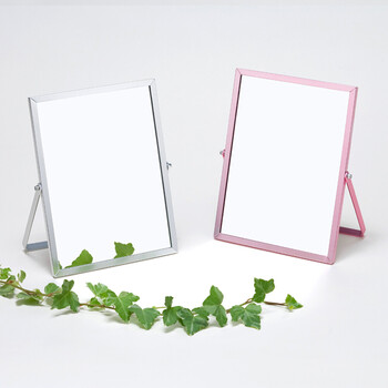 清潔感のあるアルミフレーム卓上ミラー Mサイズ 送料無料-5